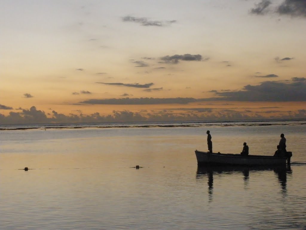 Fishing at sunset by Sony@