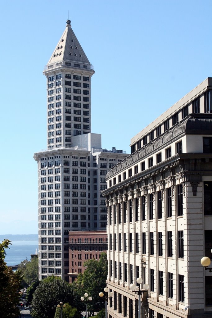 Seattle's Smith Tower from 5th & Yessler by markdbatson