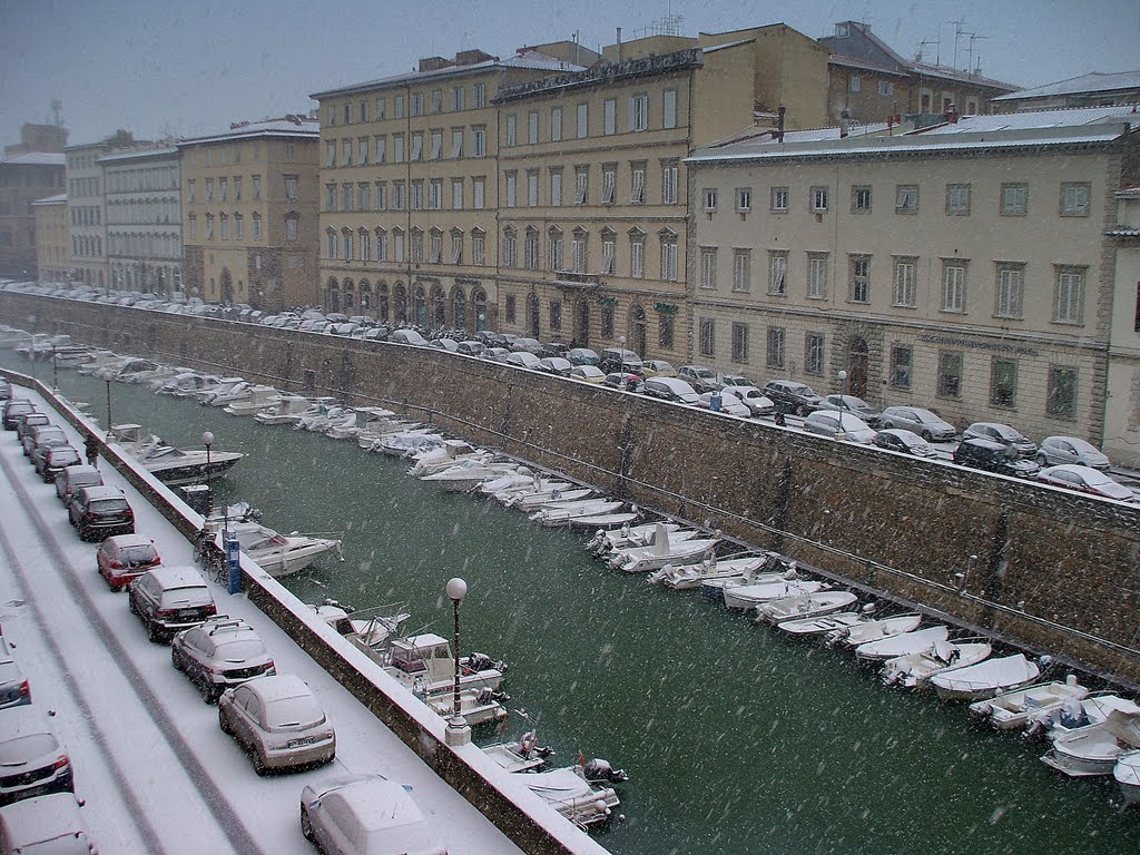 Livorno (Italy) in the snow, 1 by Siegbald