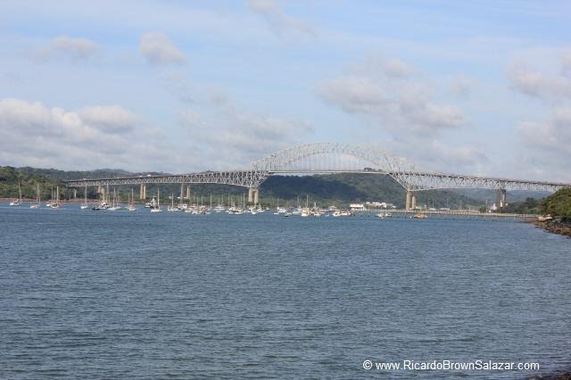 Bridge of the Americas. Panama City. View from Amador's Causeway. Panama Canal South Entrance. by RicardoBrownSalazar