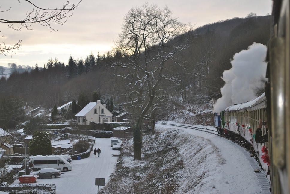 STEAMING INTO BACKBARROW THROUGH THE SNOW by Jacky Mckenny