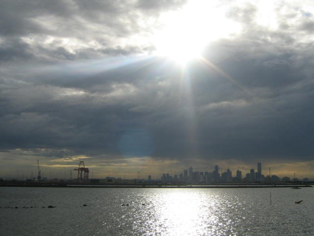 View of Melbourne from Williamstown by cliphy