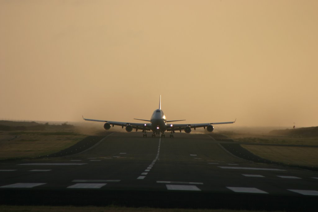 Virgin Atlantic 747 takeoff from Grenada by fiercepearce