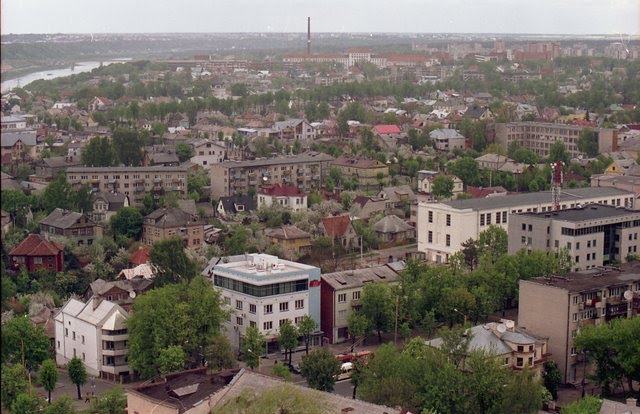 Panorama nuo Kristaus prisikėlimo bažnyčios bokšto by Valentinas Kabašinskas