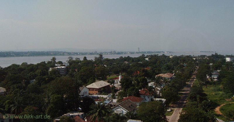 View of Brazzaville across the river from Kinshasa, DRCongo by bastian birk