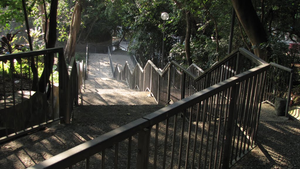 Stairs to Ping Shek Estate by thinsing