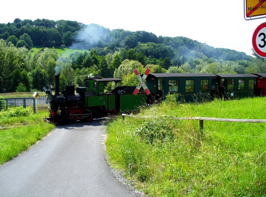 Bad Orb im Spessart - Kleinbahn "Emma" auf der Fahrt nach Bad Orb by Thomas Eichler