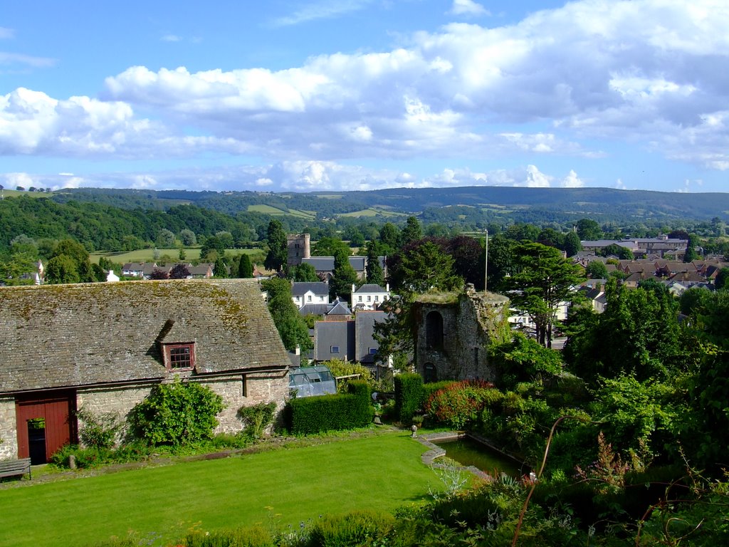 Overlooking Usk, taken from Usk Castle by Kev Sparrow