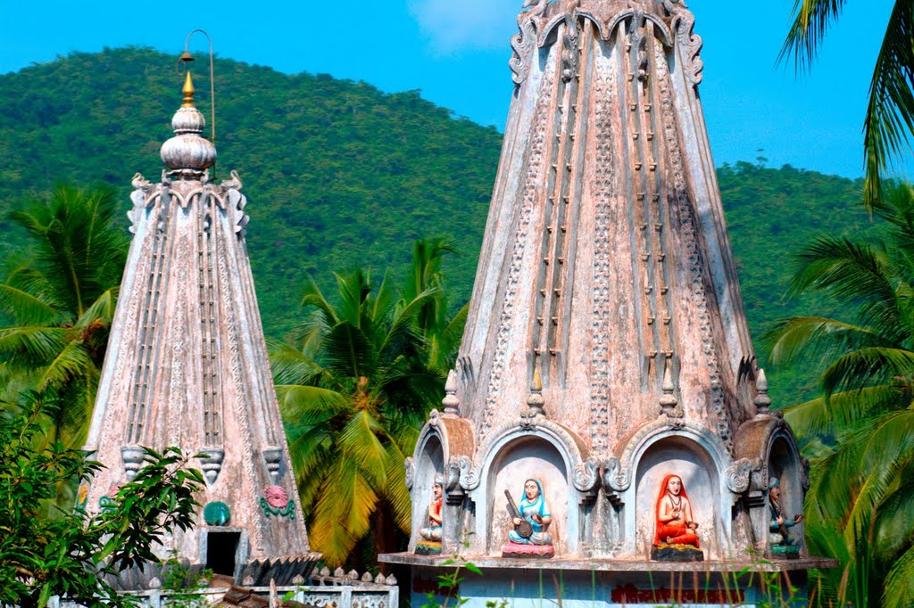 Hindu temple spires, karwar, karnataka, india by cybreshot