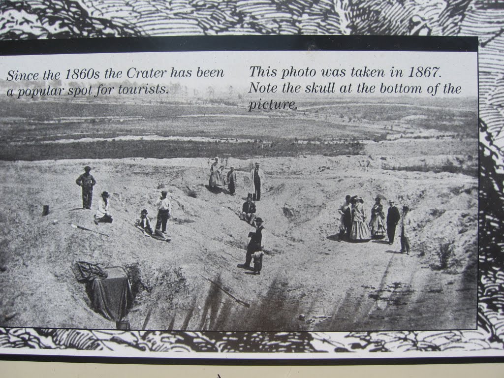 Crater mine - siege of Petersburg - exploded 30 July 1864, killing 278 Confederate soldiers and blowing a 30' deep 80'x170' hole. by Kevin J. Norman