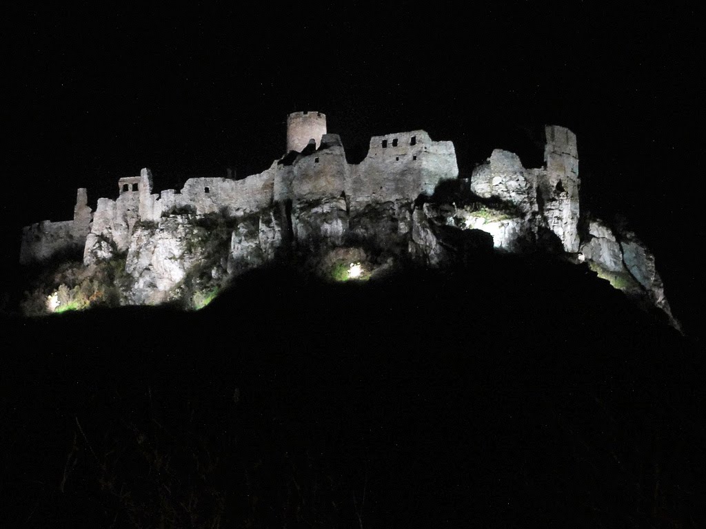 Spiš Castle at night by Carmel Horowitz