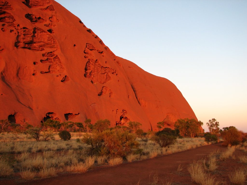 Sunrise colours Uluru by Bionic Woman