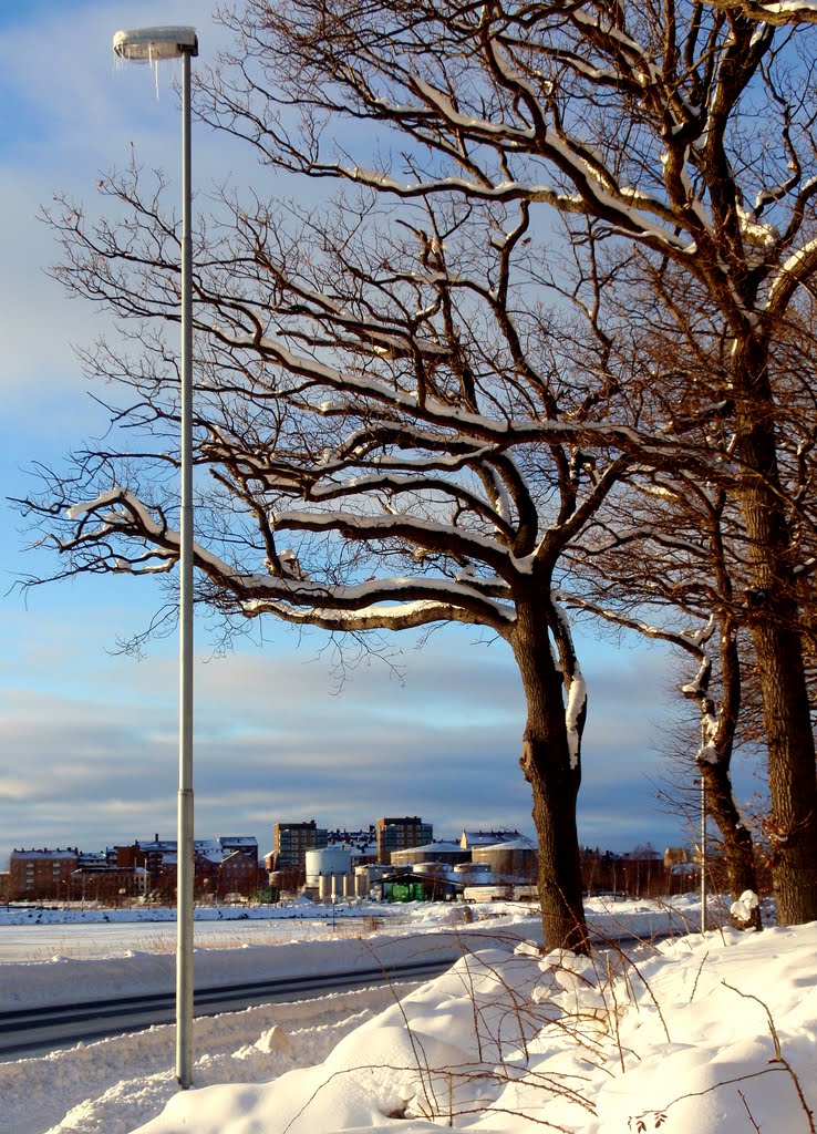 The oil harbor and Pantarholmen seen at a distance by SuMaKa