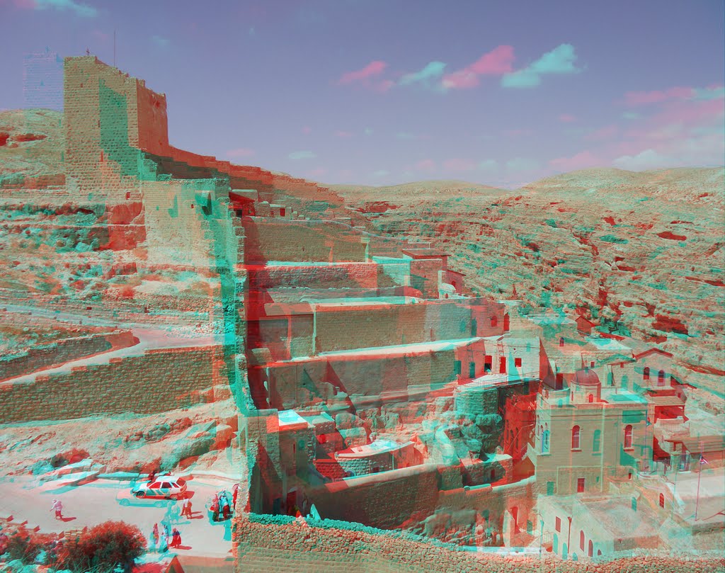 20100523 Mar Saba Monastery 3D by koren9