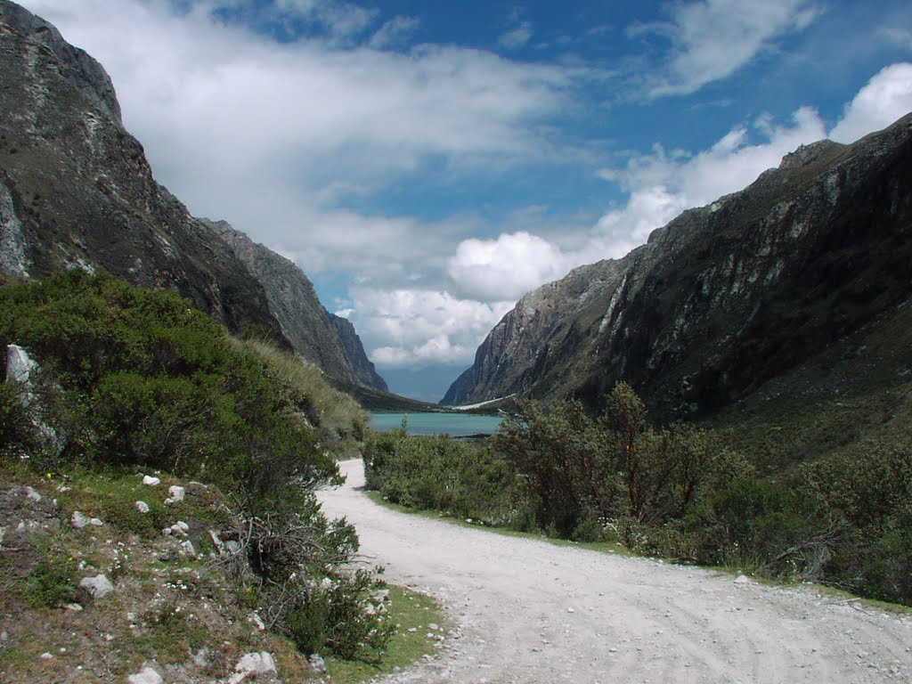 Llanganuco Lake in Peruvian Cordillleras by school_1106