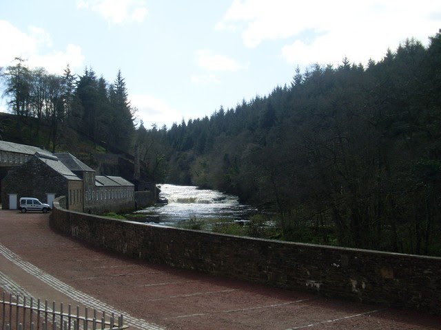 River Clyde at New Lanark by Stephen Sweeney