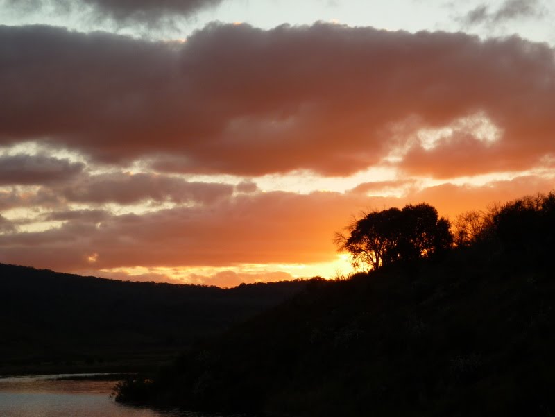 Sunset Murrumbidgee Arm Tantangara by lat36s