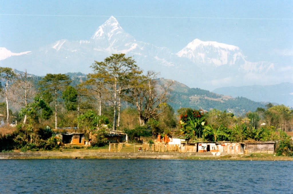 The Fishtail Mountain by the Lake by snucklepuff