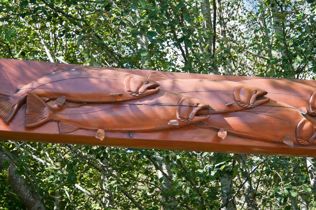 Lang Creek Hatchery Carving 1 by Georgia  Combes