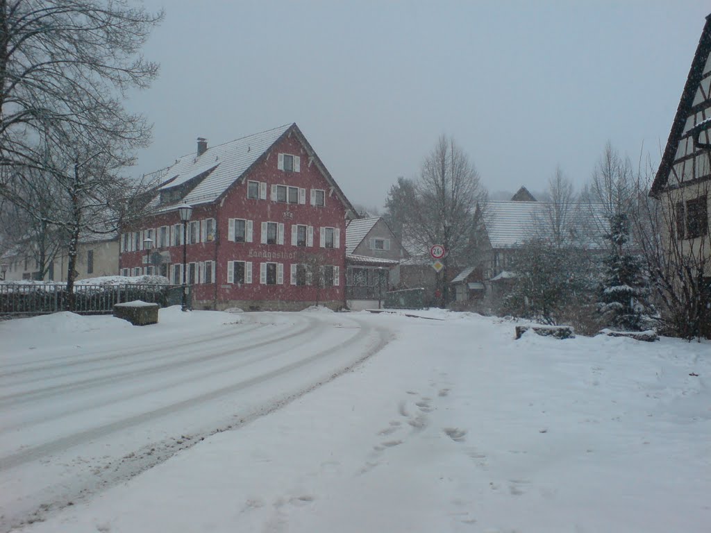 Neuschnee in Korb am 24. Dezember 2010 by Å