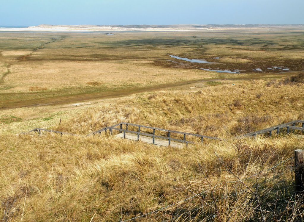 De Slufter, panorama view (uiterst links, glimpje Noordzee) (© wfmw) by © wfmw