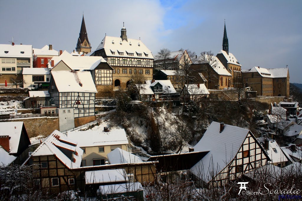 Blick über das winterliche Warburg (Westf.) by Björn Sowada