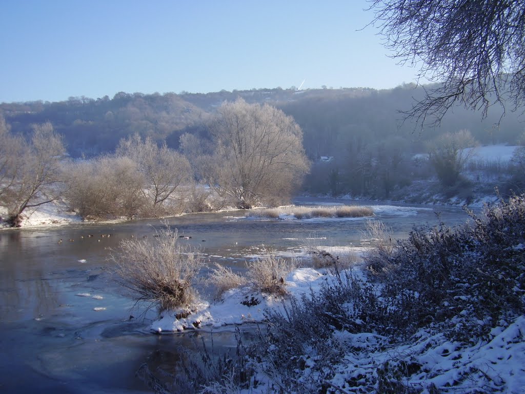 Icy River Wye at Lydbrook by Tony Marfell