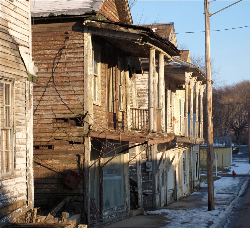 Abandoned balcony buildings on Main St. by ssobachek