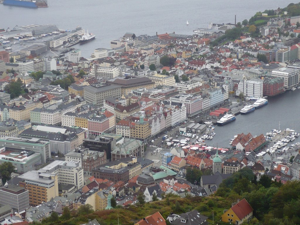 View of Bergen from Mount Floyen, Sept 2007 by Thomas58