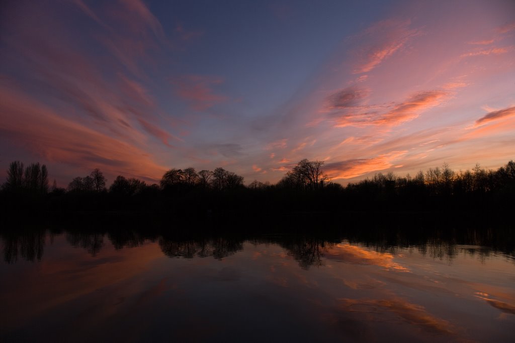 Sunset at Lakeside by Andy Dixon