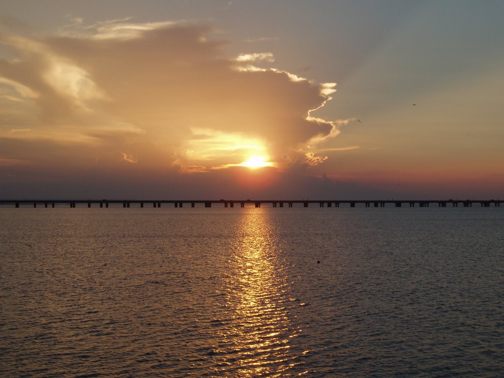 Lake Ponchatrain Sunset by marcus1885