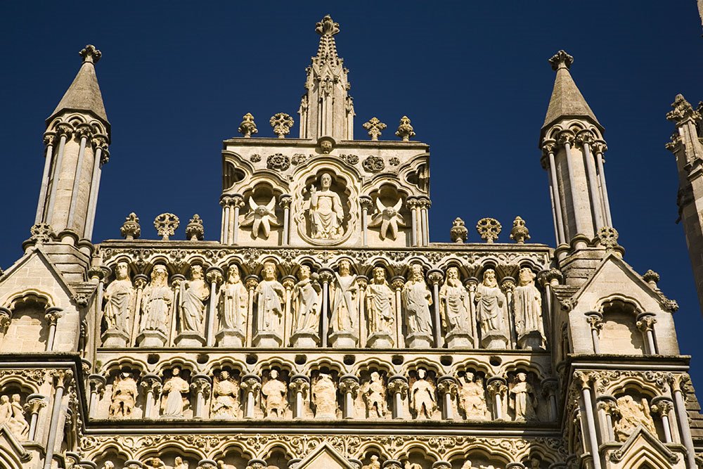 West Front Detail Wells Cathedral by stmarriott