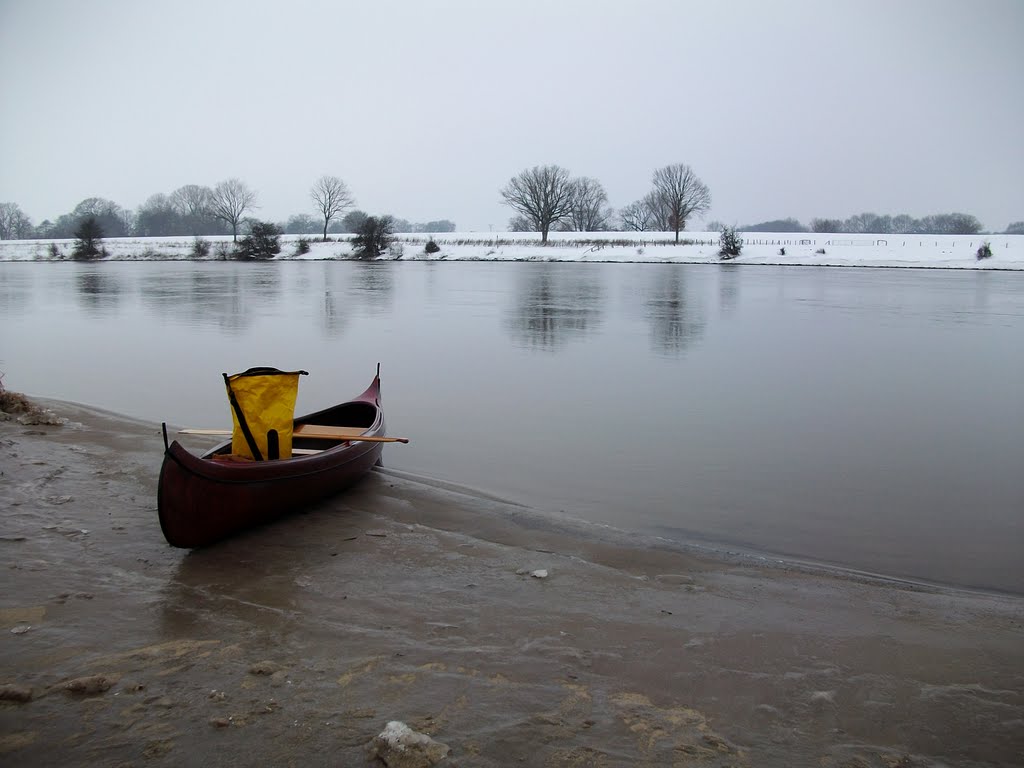 Winter auf der Weser by Nelson Muntz