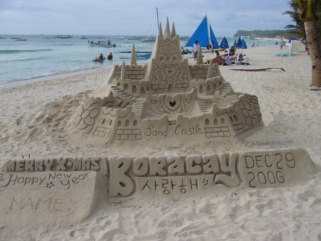 Sandcastle, Boracay Island , Philippines 2006 by Ralf & Lhyn