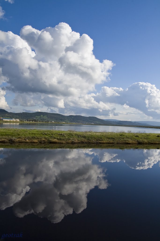 Reflections in Salt Pans, Kalloni, Lesvos - Greece... by geotsak by geotsak  (in memory)