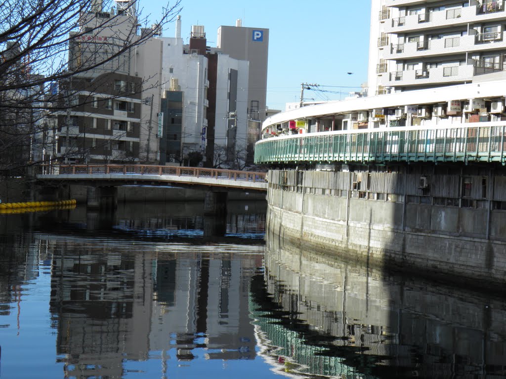 元旦の大岡川(ooka river) by one day travelor