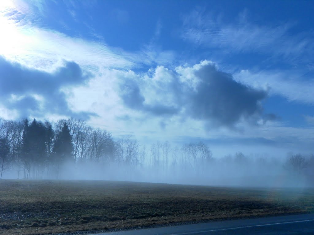 Fog Clouds Route 12 - 1/2/11 by Geraldine Clark