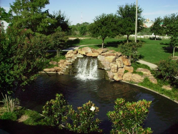 Bricktown water fall by Guy Bowen