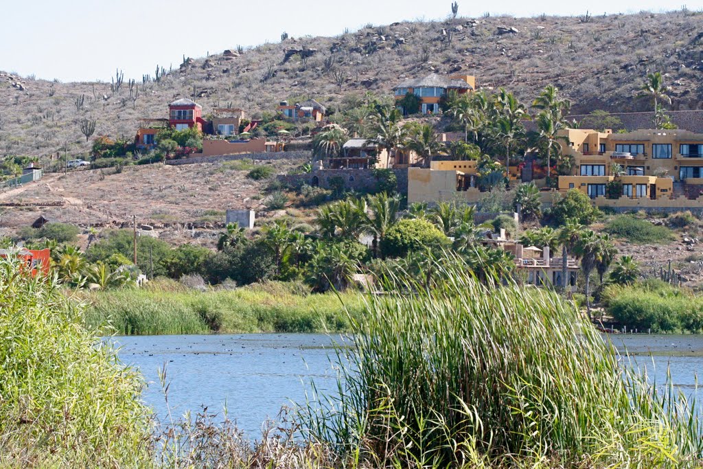 Los Colibris Casitas above the lagoon by Edward Rooks