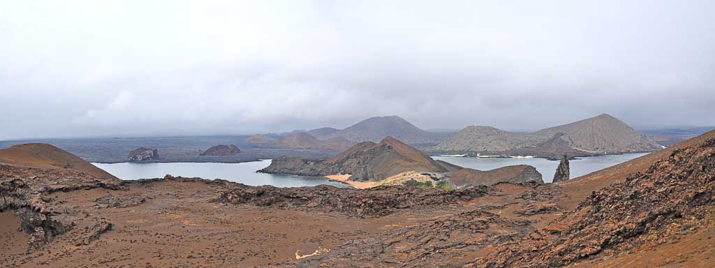 Galapagos: Bartolomé, vue de Santiago by Denise Pelissier