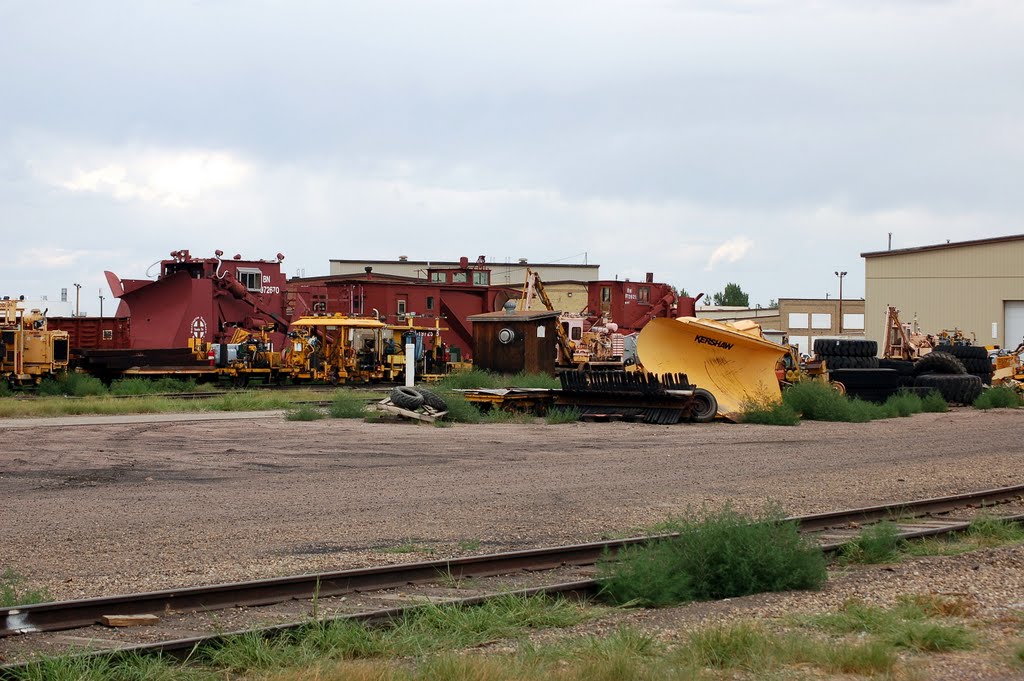 Burlington Northern Santa Fe Railway Maintenance of Way Equipment at Glendive, MT by Scotch Canadian