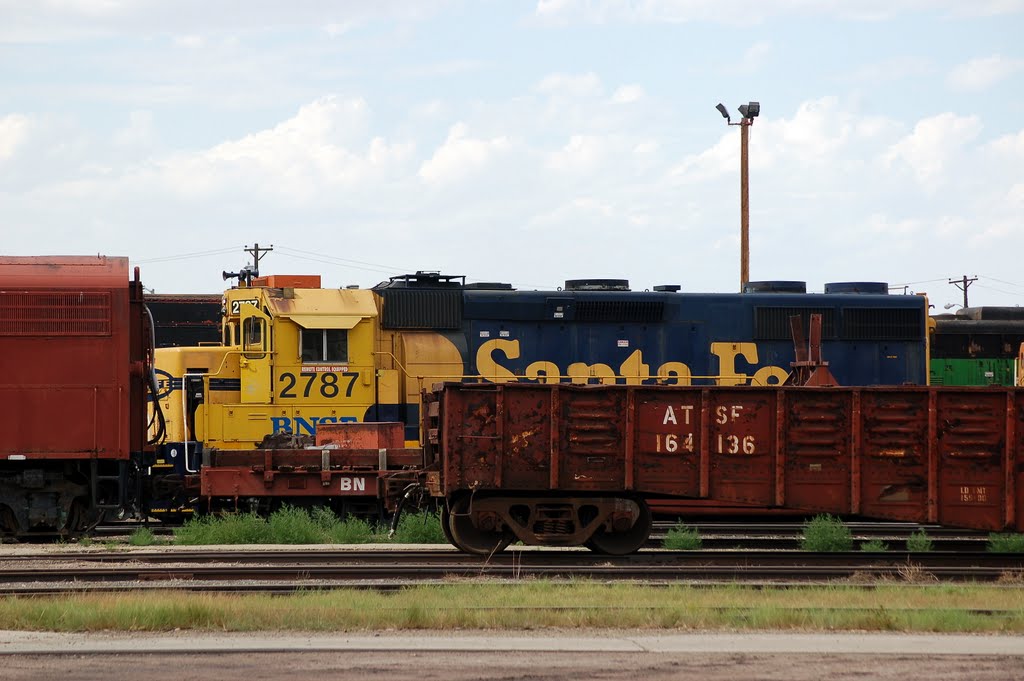 Burling Northern Santa Fe Railway Locomotive No. 2787 at Glendive, MT by Scotch Canadian