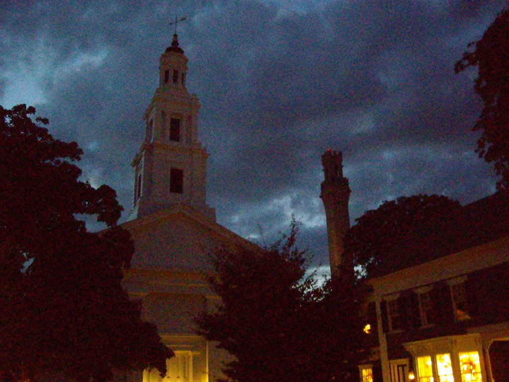 Church and Pilgrim Tower by night by Paolo Vaghi