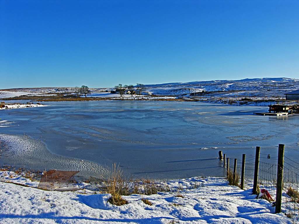 Cornalees Farm accross the Compensating Reservoir at The Greenock Cut Visitor Centre by j livingstone