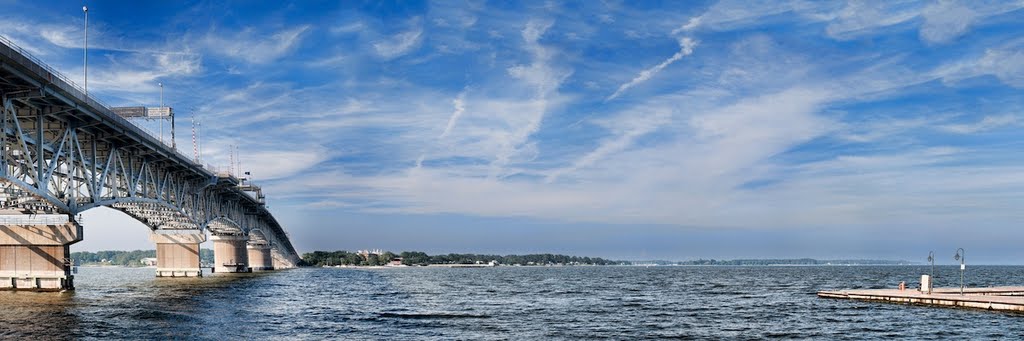 George P Coleman Bridge and York River by modernstills.com