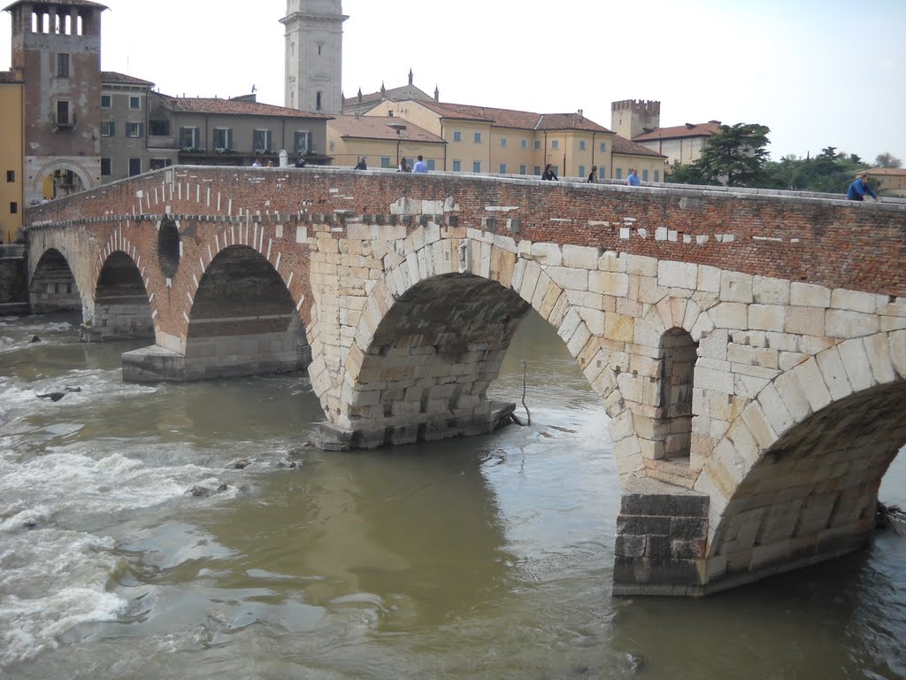 Ponte Pietra by maurizia bonezzi