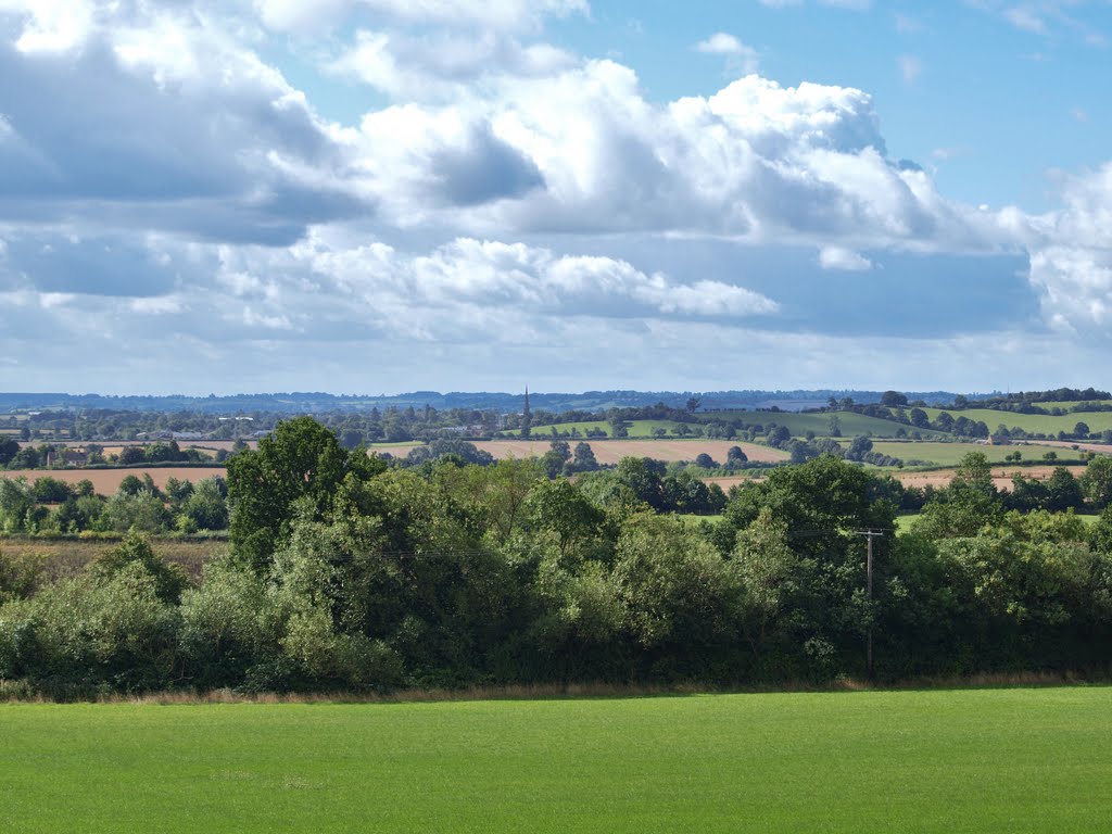 View towards the spire of Bloxham Church from Crouch Hill, Banbury by andrewsbrown