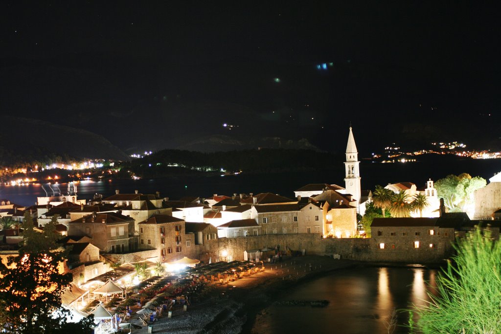 Montenegro, Budva At Night by Konstantin Byshevoy