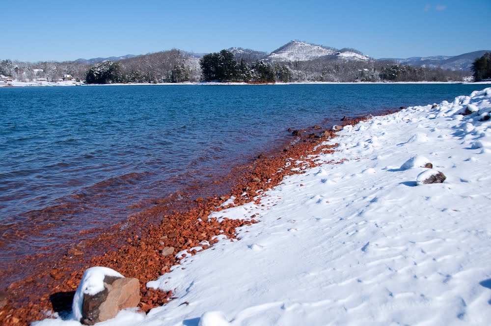 Snowy Lake Chatuge by Cecil Sanders