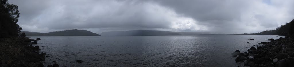 Lake st. clair , rainy panorama by chs058